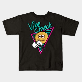 vibe check emoji meme funny Kids T-Shirt